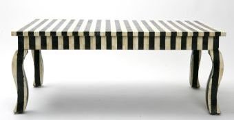bone zebra design coffee table